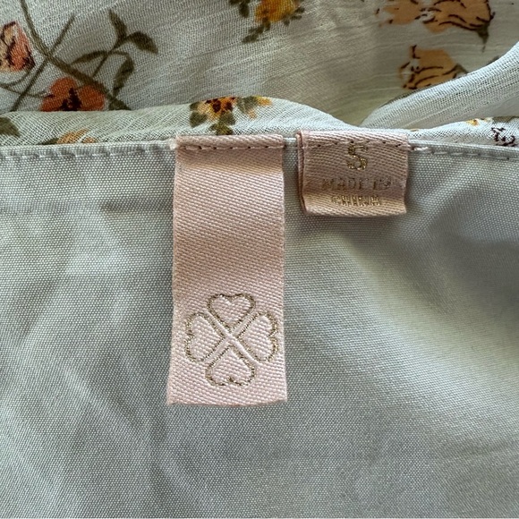 Slip Floral Dress Size Medium Assymetrical Ruffle Hem Cowl Neck - Picture 5 of 6